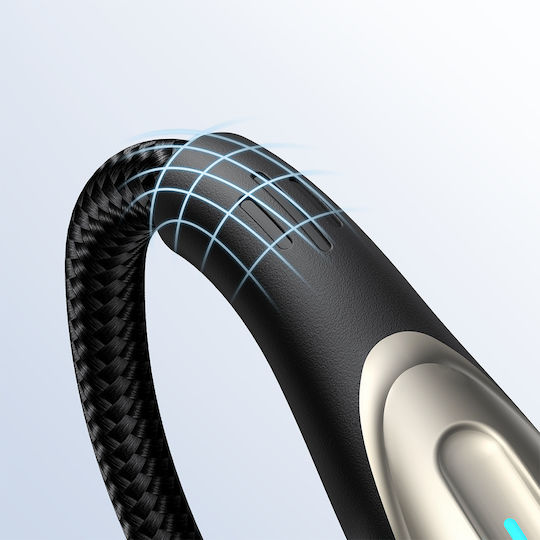 Joyroom SA27-CC5 Braided USB 2.0 Cable USB-C male - USB-C 100W PD Μαύρο 1.2m