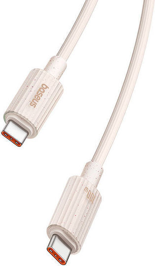 Baseus Series USB 2.0 Cable USB-C male - USB-C 100W PD Ροζ 1m P10360202421-00