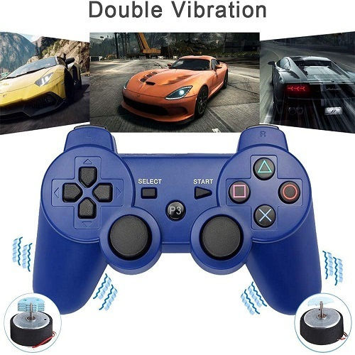 Factory Doubleshock Ασύρματο Gamepad για PS3 Μπλε