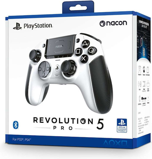 Nacon Revolution 5 Pro Wireless & Wired Gamepad with Hall Effect Sticks for PC / PS4 / PS5 White