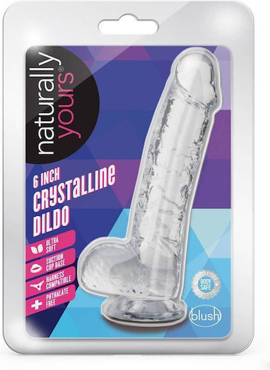 Blush Ρεαλιστικό Dildo με Όρχεις και Βεντούζα Διάφανο 15cm