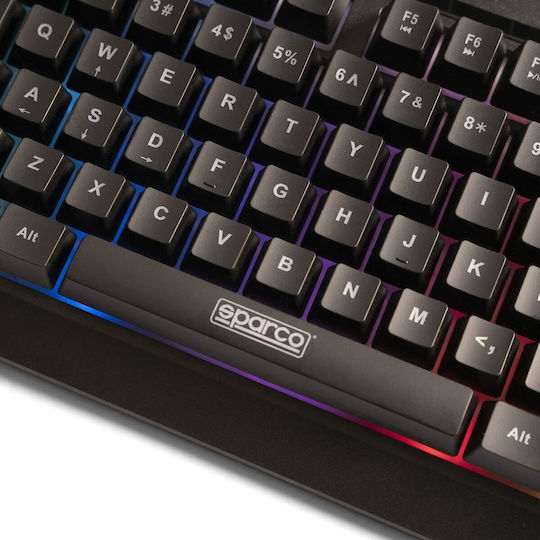 Sparco Gaming Tastatur mit RGB-Beleuchtung (Englisch US)