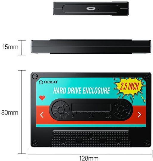 Orico Case for Hard Drive 2.5" SATA III with Connection USB 3.0