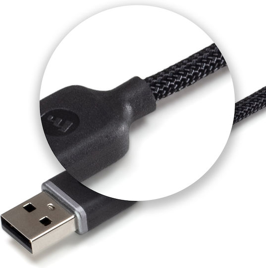 Mophie Charge Stream Braided USB-A la Cablu Lightning 30W Negru 1m (409912821)
