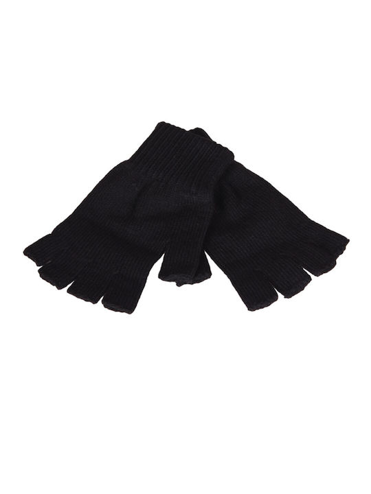 Unisex Fingerless Gloves Black