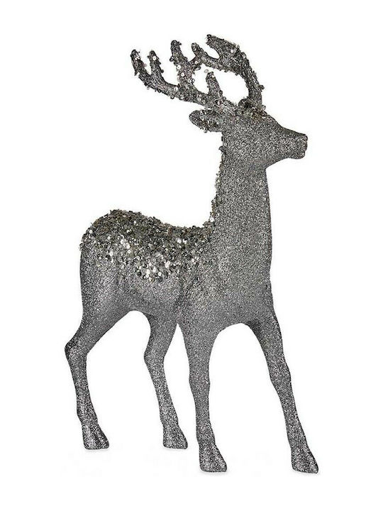 Krist+ Christmas Plastic Figure Reindeer Silver Height 45cm