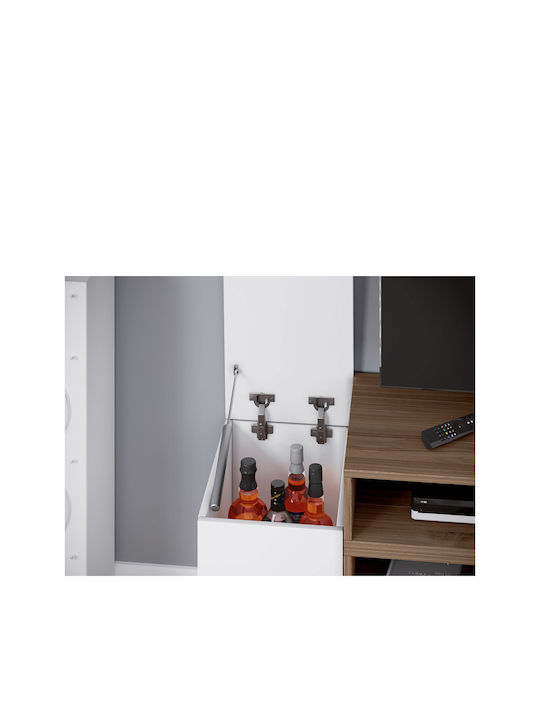 TV-Ständer Weiß Weiß+Admiral Walnuss M223.5xP40.5xH130cm