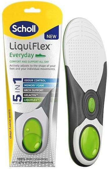 Scholl Liquiflex Everyday Anatomic Insoles No 42-47 F940015801 2 Pieces