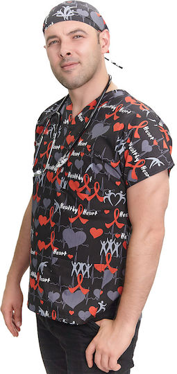 Northcure Heart Rhythm Unisex Σετ Ιατρικό Παντελόνι και Μπλούζα Πολύχρωμο