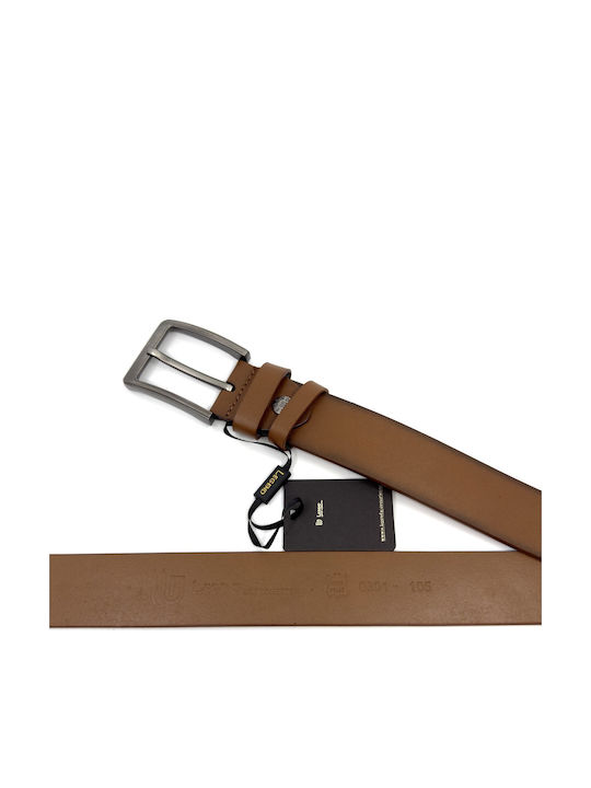Wide Men's Belt Leather Brown