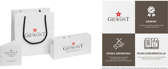 Giewont GW330 45mm Smartwatch με Παλμογράφο (Ροζ Χρυσό)