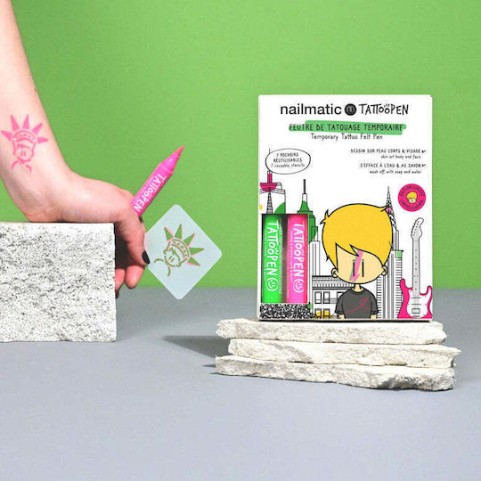 Nailmatic Skin Painting Set Tattoopen With Stencils New York By Jo Little Children's Makeup