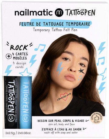 Nailmatic Skin Painting Set Tattoopen With Rock Designs Children's Makeup