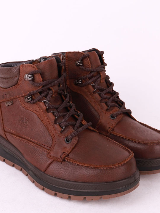 Comfort Way Shoes Men's Leather Boots Brown