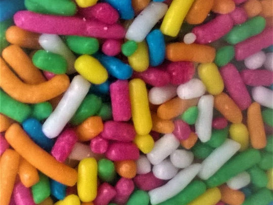 Цветни поръски жълти 500g