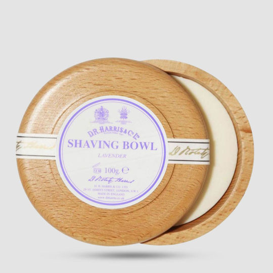 Dr. Harris & Co. Ltd Lavender Σαπούνι Ξυρίσματος σε Ξύλινο Μπολ 100gr