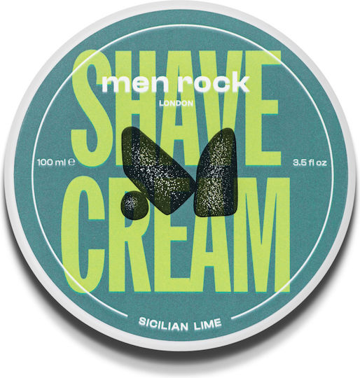 Men Rock Shave Cream Sicilian Lime Κρέμα Ξυρίσματος 100ml