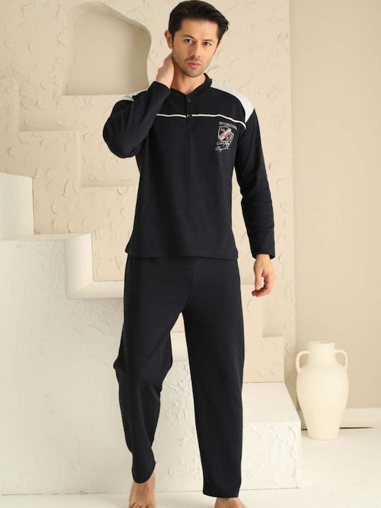 Rimoli Men's Winter Cotton Pajamas Set Charcoal