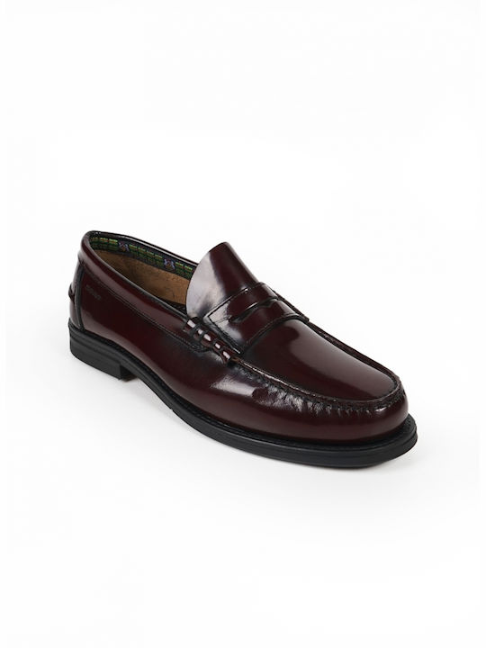 On the Road Sebr Men's Leather Loafers Burgundy