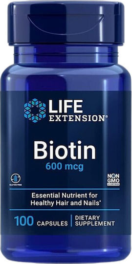 Life Extension Biotin Витамин за Косата & Кожата 600мг 100 капси