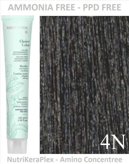 Medavita Choice Color Полуперманентна Боя За Коса Без Амоняк C.4N Кестеняво Натурално Светло 100ml