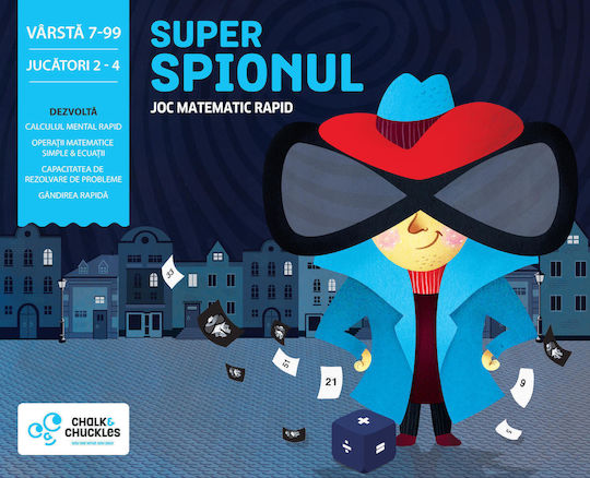 Joc de Societate Joc Matematic - Super Spionul pentru 2-4 Jucători 7+ Ani Chalk & Chuckles
