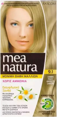 Farcom Mea Natura Set Hair Dye no Ammonia 9.1 Blonde Very light sandstone 60ml