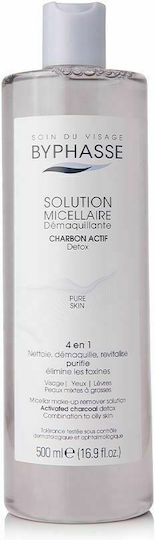 Byphasse Charcoal Micellar Water Makeup Remover Face & Eyes 500ml