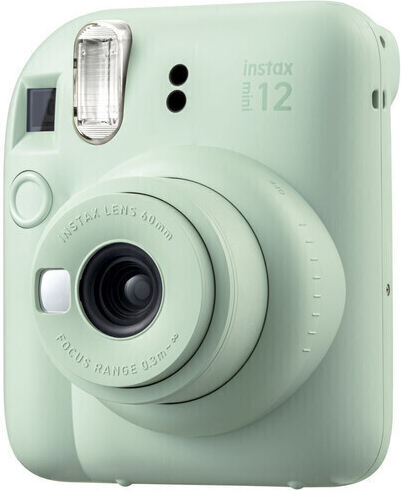 Fujifilm Instax Mini 12 Instant Φωτογραφική Μηχανή + 10 Φιλμ, Πλαίσιο Ακορντεόν & Κουτί Happy Days Mint Green