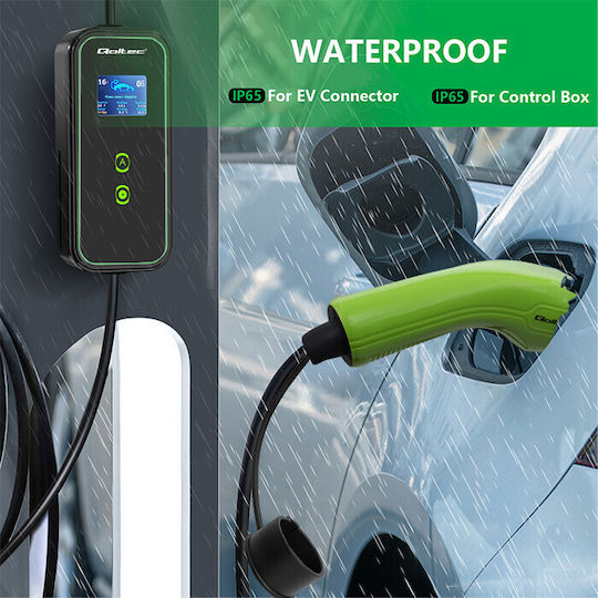 Qoltec Portable Single Phase 3.5kW Charging Station with Built-in Cable Type 2 (52470)