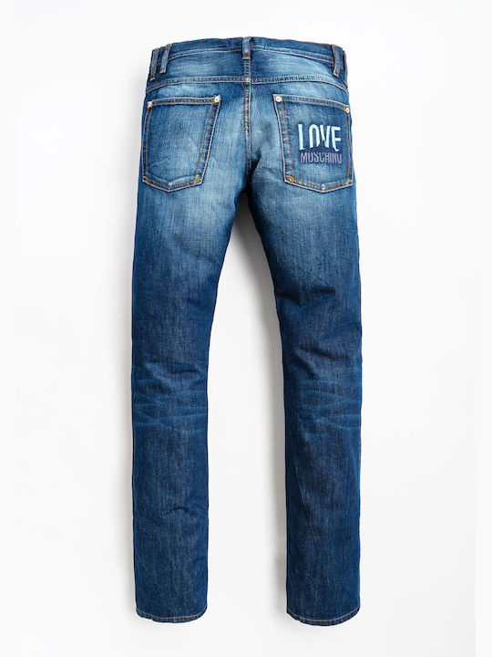 Moschino Pantaloni de Bărbați din Jean Blue