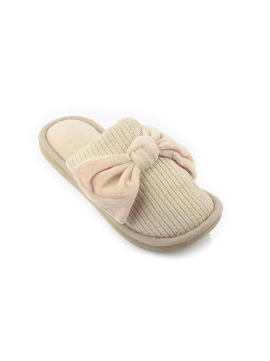 Fshoes Winter Women's Slippers in Beige color