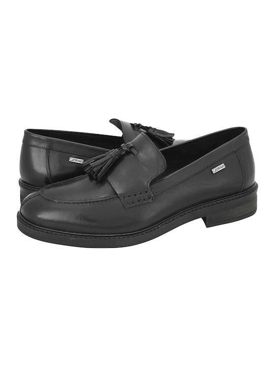 Loafers GK Uomo μαύρα δερμάτινα GK8860W23_BLACK - Μαύρο