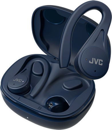 JVC HA-EC25T In-ear Bluetooth Handsfree Ακουστικά με Αντοχή στον Ιδρώτα και Θήκη Φόρτισης Μπλε