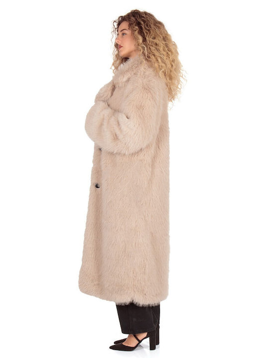 Women's Long Fur Beige