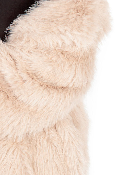 Women's Long Fur Beige