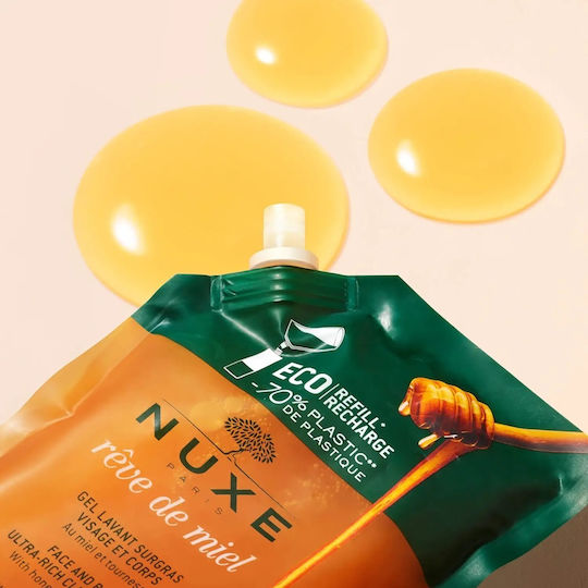 Nuxe Reve De Miel Ανταλλακτικό Αφρόλουτρο σε Gel με Μέλι Ενυδατικό 400ml