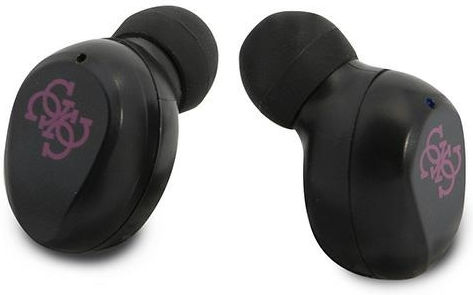 Guess Classic Logo In-ear Bluetooth Handsfree Ακουστικά με Θήκη Φόρτισης Magenta