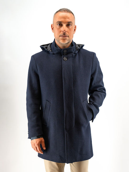 Guy Laroche Men's Half Coat Blue.