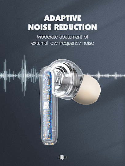 Ldnio T01 Earbud Bluetooth Handsfree Ακουστικά με Θήκη Φόρτισης Χρυσά