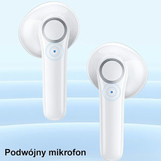 Usams US-BU12 Earbud Bluetooth Handsfree Ακουστικά με Θήκη Φόρτισης Μωβ