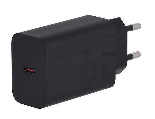 Motorola Φορτιστής GaN με Θύρα USB-C και Καλώδιο USB-C - USB-C 68W Μαύρος (TurboPower)