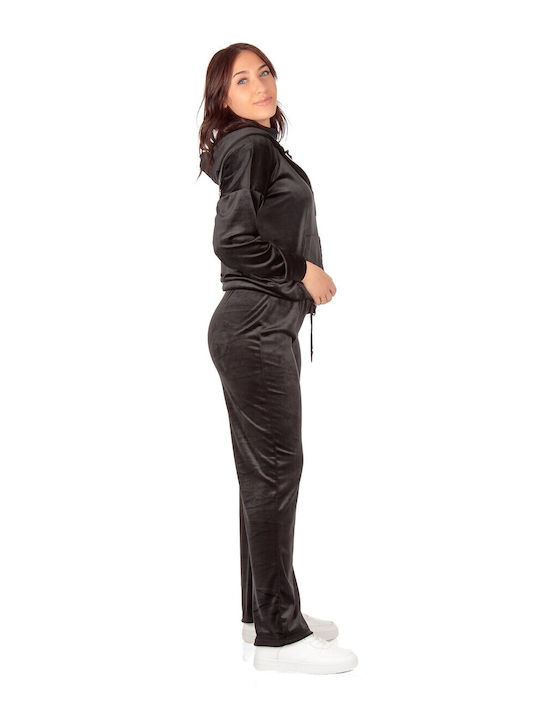 Set de Trening Catifea Negru SET-23-0150 (BLK)