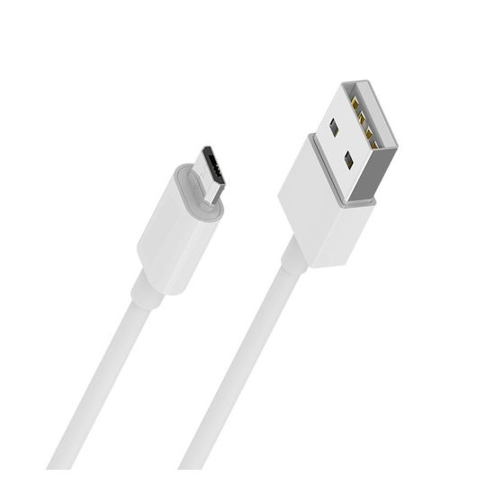 Treqa Ladegerät mit USB-A Anschluss und Kabel Micro-USB 65W Weißs (CS-228)