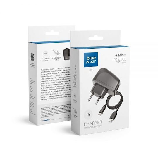 Blue Star Charger and Cable micro USB 5W Blacks (5901737411549)