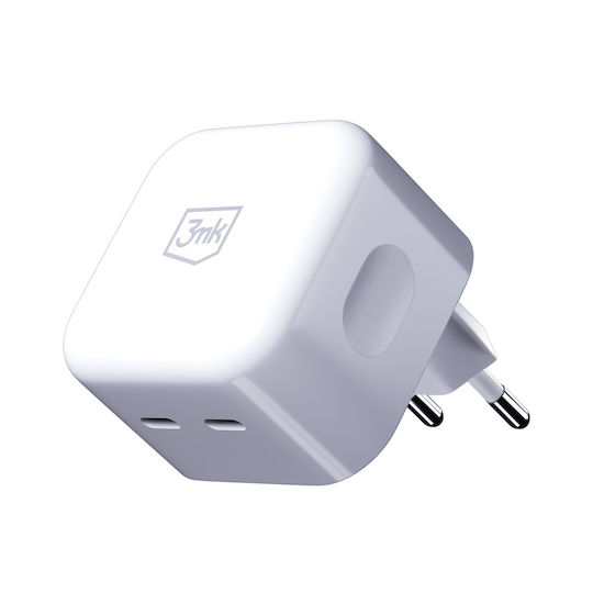 3MK Charger and Cable USB-C 35W Power Delivery / Quick Charge 3.0 Whites