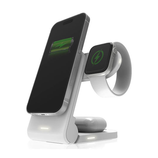 STM Încărcător Wireless (Qi Pad) și Cablu USB-C 15W Albς (Chargetree)