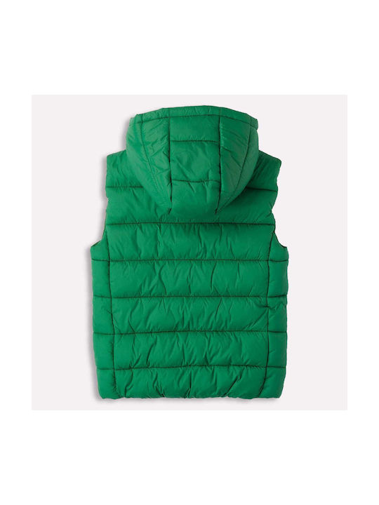 iDO Kids Casual Jacket Sleeveless with Hood Green.