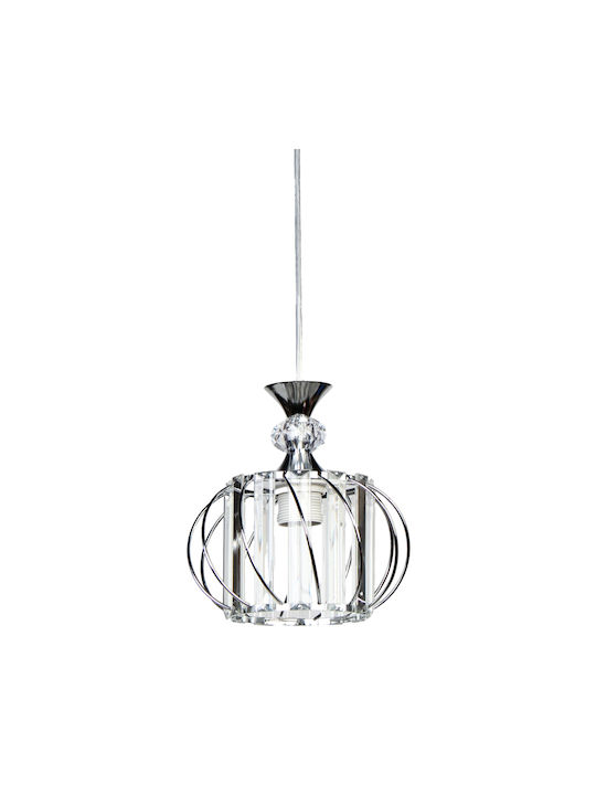 Keskor Pendant Light Silver with Socket E27 18x20cm