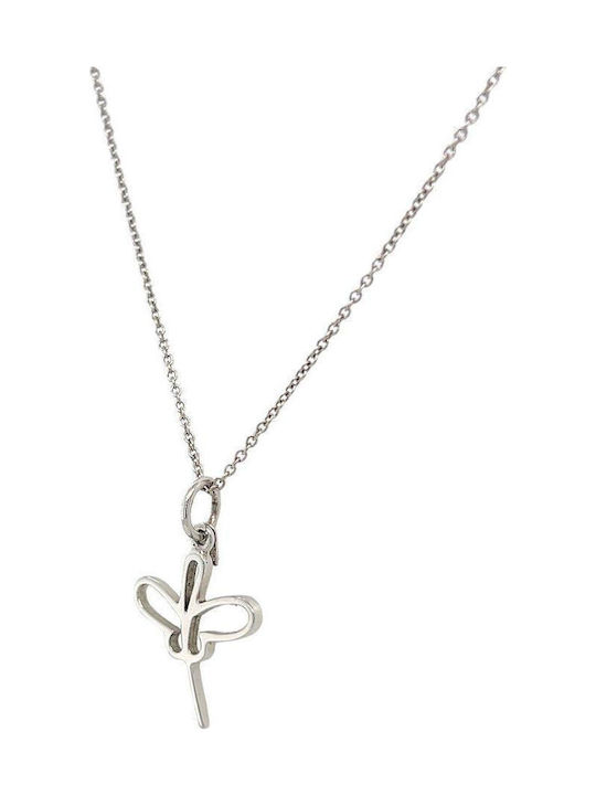 Xryseio Kids Pendant Dragonfly in 14K White Gold